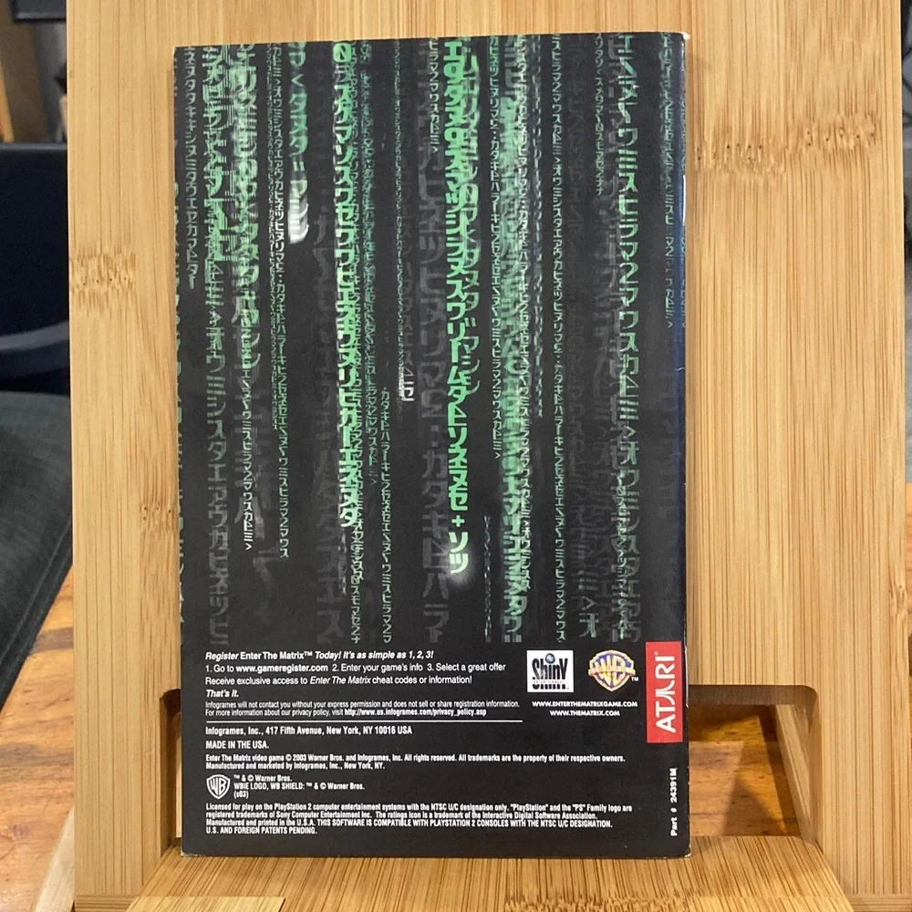 Enter the Matrix PS2 manual - Picture 2 of 2
